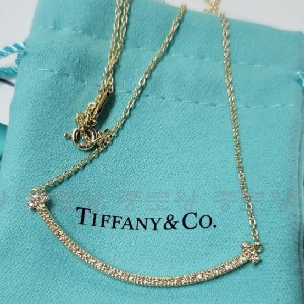 TIFFANY&Co 티파니앤코 스마일 목걸이 18K골드(다이아 셋팅)