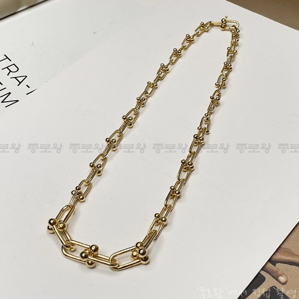 TIFFANY&Co 티파니앤코 하드웨어 그레듀에이티드 링크 목걸이