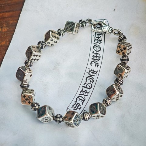 Chrome Hearts 크롬하츠 다이스 크로스볼 팔찌